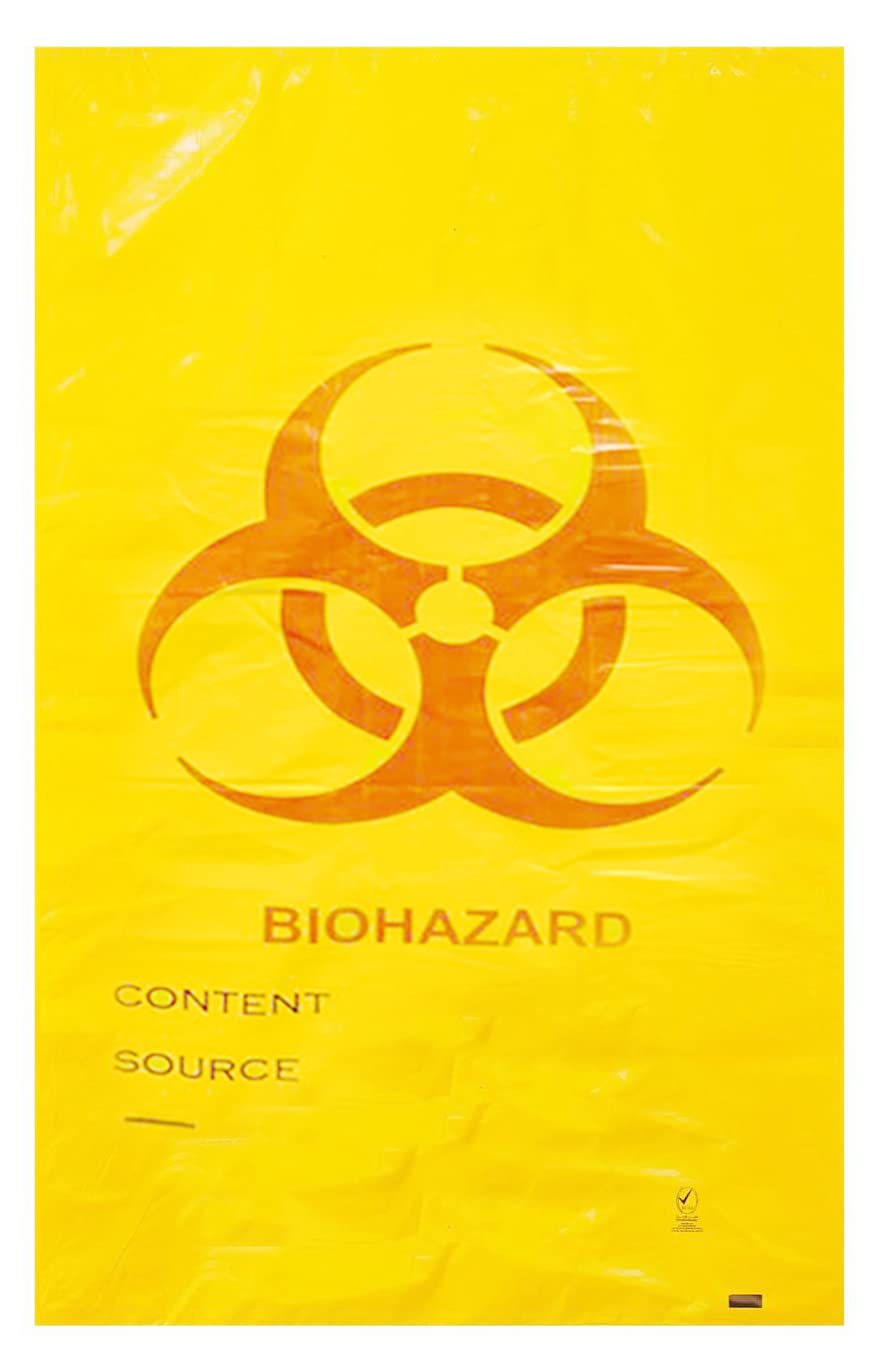 BIOHAZARD WASTE BAG 30 X 58cm / 100 PIECES