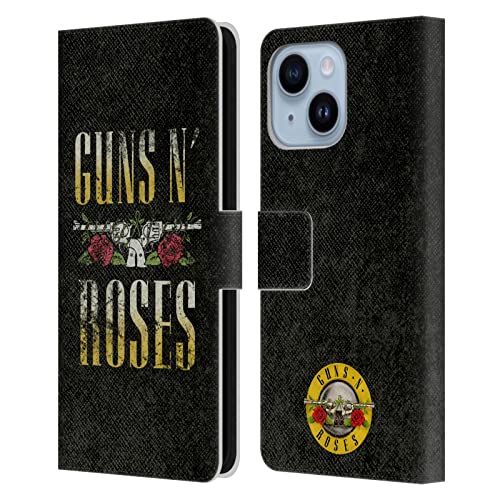 Étui portefeuille en cuir iPhone 14 Plus licence Guns N' Roses finition luxe