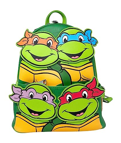 Loungefly TMNT Teenage Mutant Ninja Turtles Squad Womens Double Strap Shoulder Bag Purse
