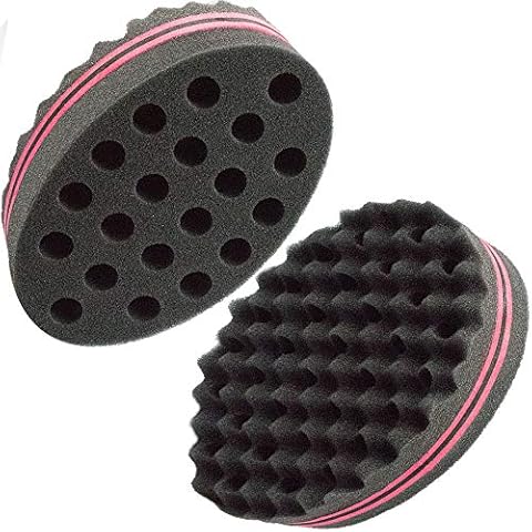 Hair Magic Twist Sponge: Two-Sided Dread Afro Coil Barber Tool for Curling and Waving Men's and Women's Long/Short Hair, 1 Pc Cover