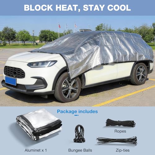 Terralux 99% 20x20 FT Aluminet Shade Cloth with Grommets 6/8/10/12/20/ FT Aluminum Reflective Tarp Sun Heat Reflective Blocking Sun for Cars Garden Patio Kennel Outdoor Cover by Terralux - Image 2