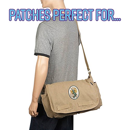 Flying Whale Narwhal With Wings In Clouds - Iron On Embroidered Patch Applique #TOP5