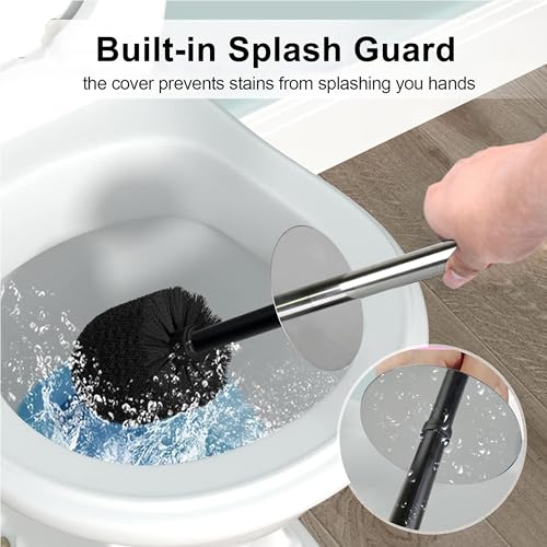Image of Toilet Brush and Holder Set for Bathroom, Stylish and Durable Cleaning Tool with Modern Design, Compact for Efficient Cleaning