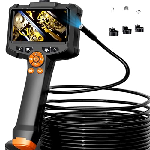 Endoscope Camera with Light, 1080P HD Borescope with 8 Adjustable Lights, 4.3'...