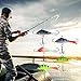 BESPORTBLE 2pcs Top Water Fishing Realistic Baits for Bass Fishing High-Simulation Bass Rotating Tail Tackle