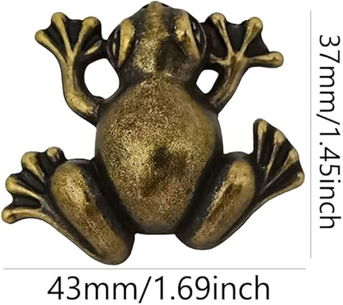 Miniatura 2 de Pomos de cajón de gabinete de rana, tiradores de aleación de zinc, tiradores de animales de rana, decoración temática de jardín natural, cómoda,