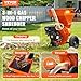 VEVOR Wood Chipper Shredder Mulcher, 7HP Heavy Duty 3-in-1 Gas Powered Engine, 2