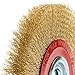 Bellota 50810-20020 Industrial Circular Brush with Brass-Plated Steel Wire - 20 mm Long and 200 mm in Diameter