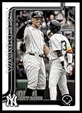 2025 TOPPS UPDATE #US85 AARON JUDGE/JAZZ CHISHOLM JR. VETERAN COMBOS NEW YORK YANKEES BASEBALL OFFICIAL TRADING CARD OF MLB
