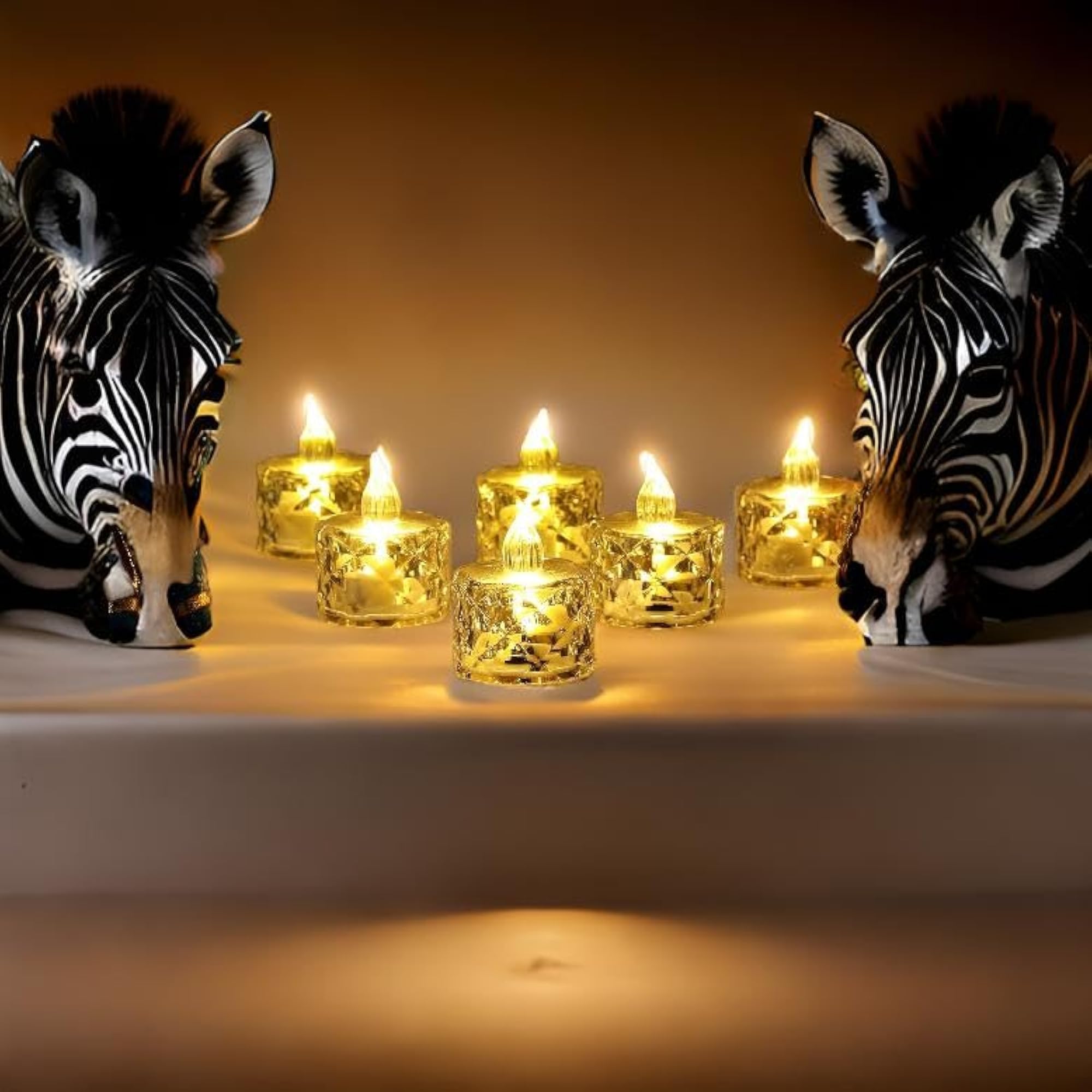 20 Pcs Flameless Decorative Crystal Candles, LED Tea Light Gift Set