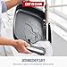 Blue Diamond 7QT 5-in-1 Extra Large Electric Skillet, Healthy Ceramic Nonstick Interior, Non-Toxic PFAS-Free, Temperature Control, Stay Cool Handles, Easy Clean, Graphite