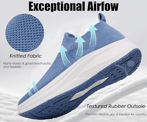 Women's Wide Slip On Walking Shoes Non-Slip Socks Shoe Lightweight Breathable Mesh Sneakers for Everyday Comfort & Style | Perfect for Work Travel3