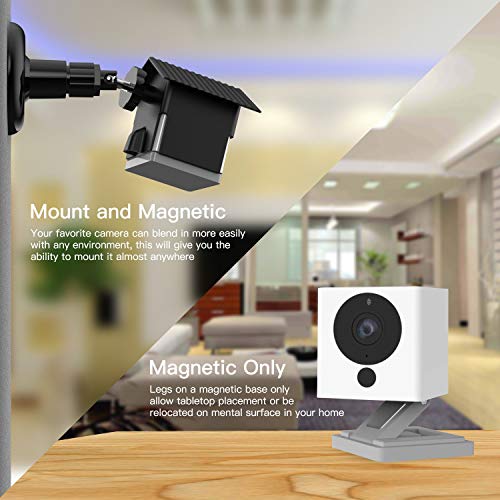 Wall Mount Bracket for Wyze Camera, Weather Proof 360 Degree Protective Adjustable Indoor and Outdoor Mount Cover Case for WyzeCam 1080p Smart Camera and Spot Camera Anti-Sun Glare UV Protection (Black) …