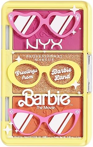 NYX PROFESSIONAL MAKEUP BARBIE, Mini Cheek Palette - Greeting From BARBIE Land