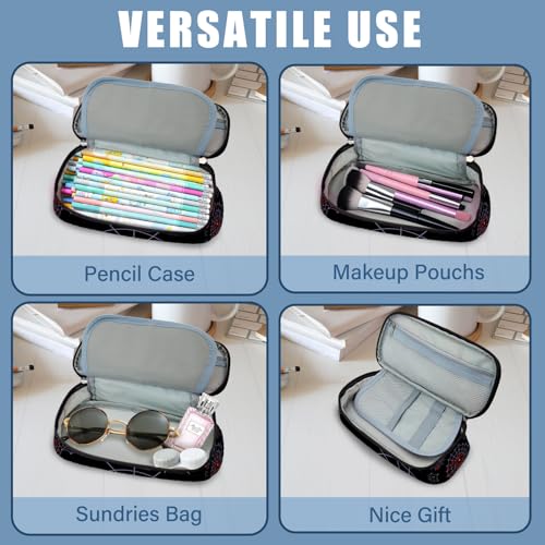Image of Spider Pencil Case, Spider Pen Bag For School, Cobweb Pencil Case For Kids Girls Boys, Large Capacity Desk Organizer School, Pen Box Birthday Gifts