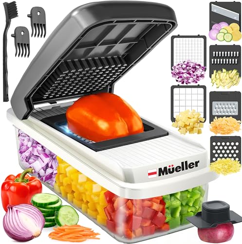 Mueller Vegetable Chopper Mandoline Slicer, Food Veggie Chopper, Cheese Grater, Onion Vegetable...
