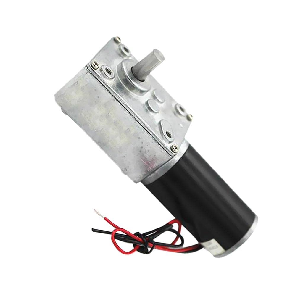 Milageto Schneckengetriebemotor Als Getriebemotor Und Gleichstrommotor mit Untersetzungsgetriebe Selbstsperrend bei Stromausfall Und Umkehrbar für Die Vorhang, 12V 80RPM