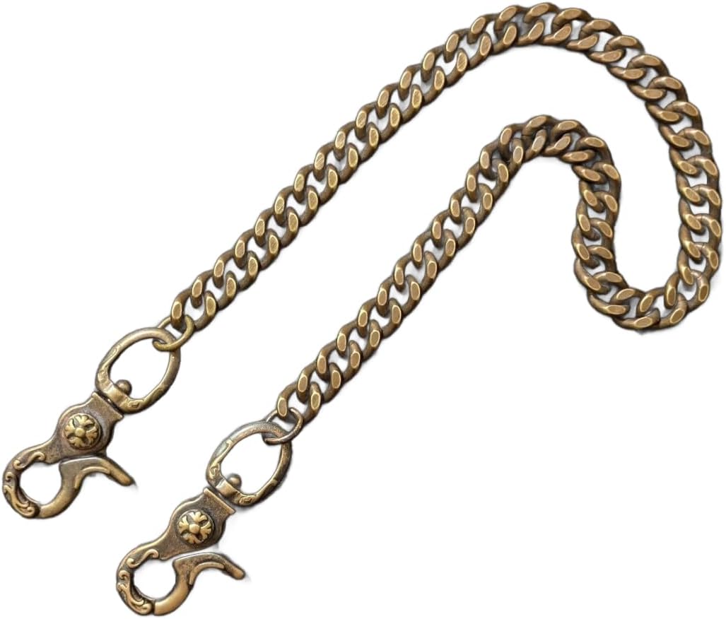 全ヴィンテージ加工 真鍮 喜平11mm レバー ウォレットチェーン VINTAGE