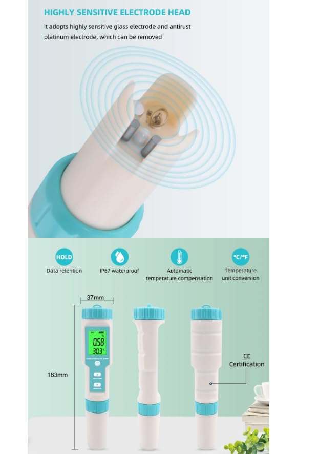C-600 in use, measuring EC and TDS