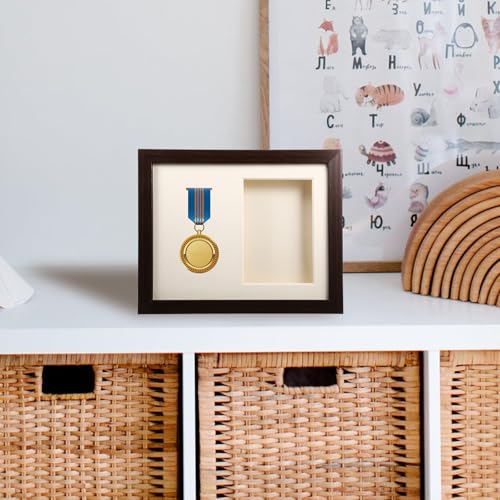 Boîte d'exposition en bois 11 pouces pour médailles de prestige