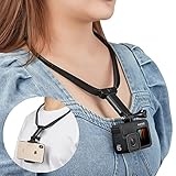 EaxanPic POV / VLOG Neck Holder Mount for Gopro Action Camera,Selfie Neck Strap for GoPro Hero 9/8/7/6/5 OSMO Action,Action Camera and Cell Phone Video Shoot Accessories