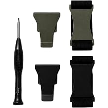 Accessories Kit for Ridge Wallet, Replacement Money Clip Black, Army Green & Cash Strap Black, Army Green with Torx Screwdriver & Screws - Minimalist Metal Wallet Refurbishment Kit