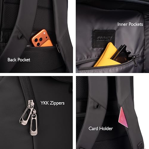 Image of Hack Athletics Premium Mono Backpack | 30L Large Capacity | 15.6 inch Laptop Backpack | YKK Zipper | Built-in Zipper Lock | Water-Resistant Bag | Office, College,Travel, Gym Backpack for Men & Women