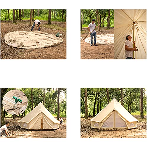 Carpa tipo campana para camping familiar con orificio para estufa miniatura 5