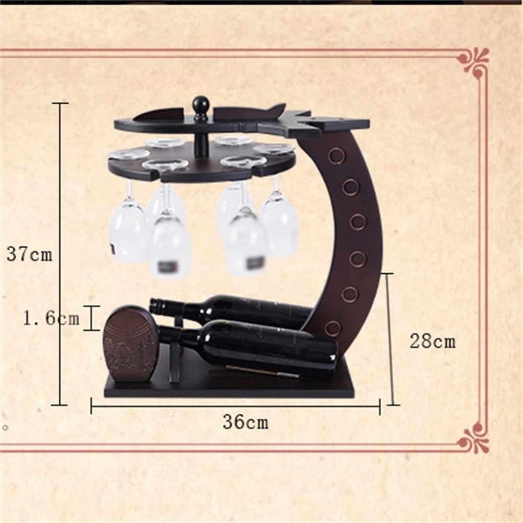 Solid Wood Wine Rack Retro Wooden Glass Upside Down Hanging