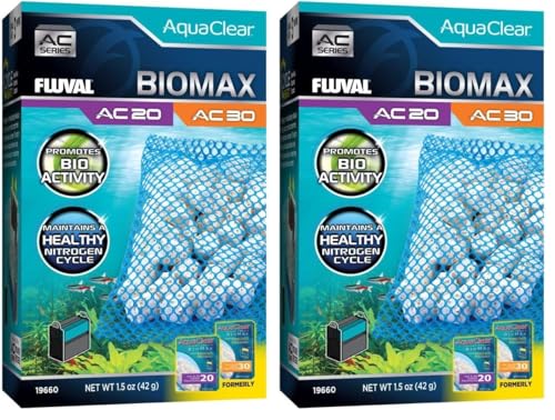 Image of Fluval - BIOMAX for AC20 /AC30 Power Filter, 1.5 oz / 42 g - for Use in Freshwater & Saltwater Aquariums (Pack of 2)