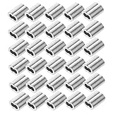 VILLFUL 200Pcs Aluminum Alloy Crimping Loop Sleeve Oval Sleeves for Wire Cable Connections Practical Wire Connectors for Crimping