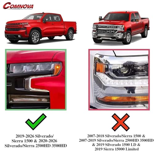 Image of COMNOVA Aluminum Running Boards for 19-26 Silverado /Sierra 1500 Double Cab