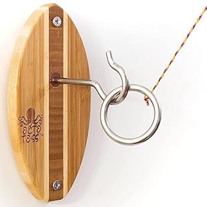 Hook and Ring Game. Women and Man Cave Game Room Decor, Ring Game on a String for Game Room Games. Hook and Ring Toss Game Stocking Stuffers for Kids, and Gifts for Men Who Have Everything