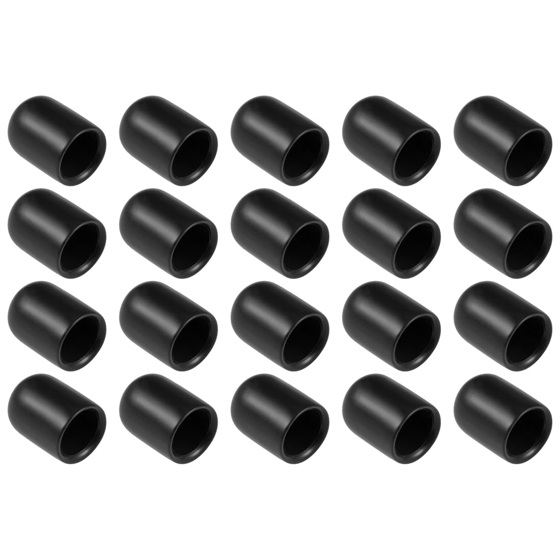 ROWORKX 8.5mm Rubber End Caps for Metal Rods, Screws, Furniture Tips 20pcs