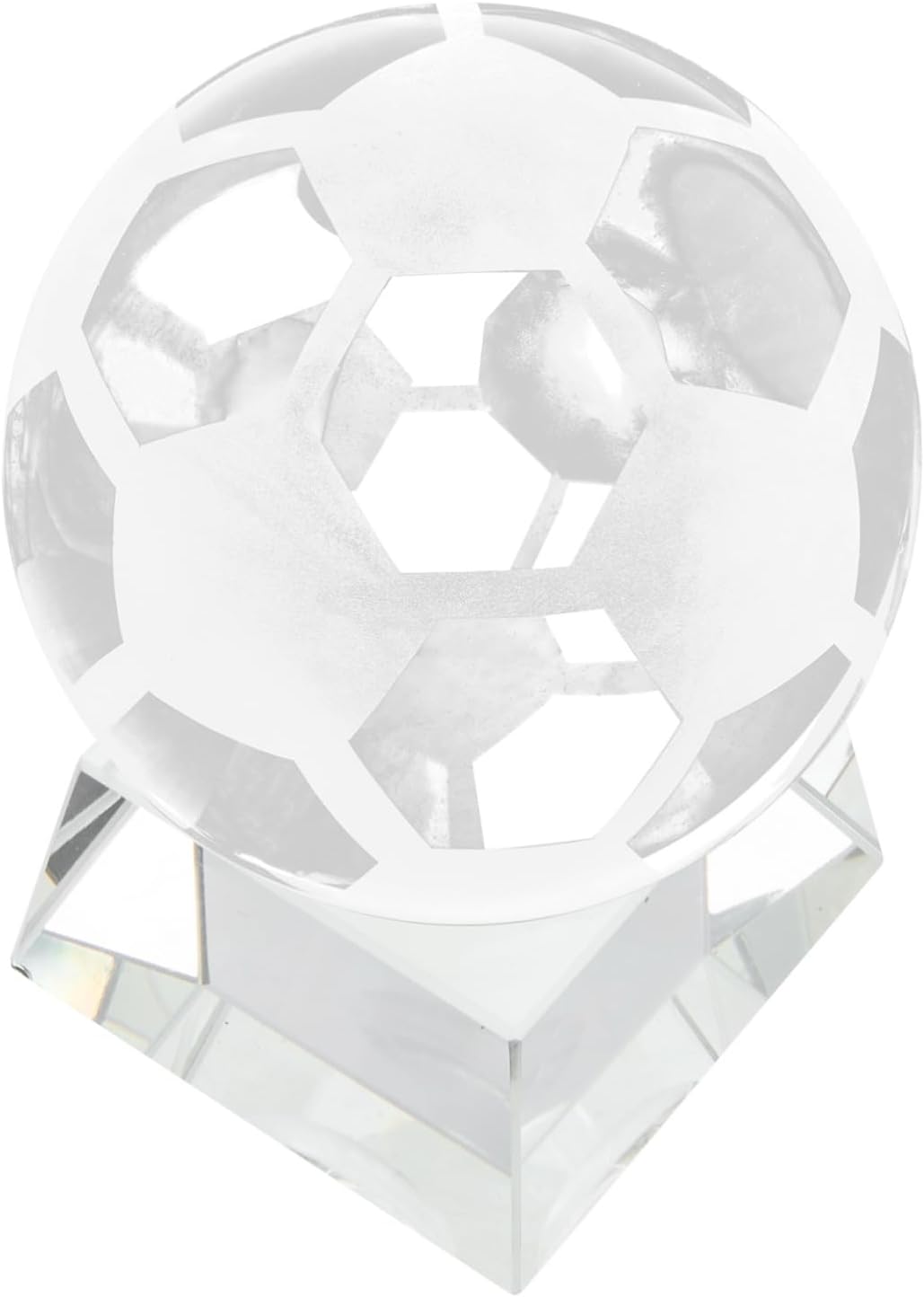Crystal Soccer Ball Stand for Birthday Decorations Football Ornament Display