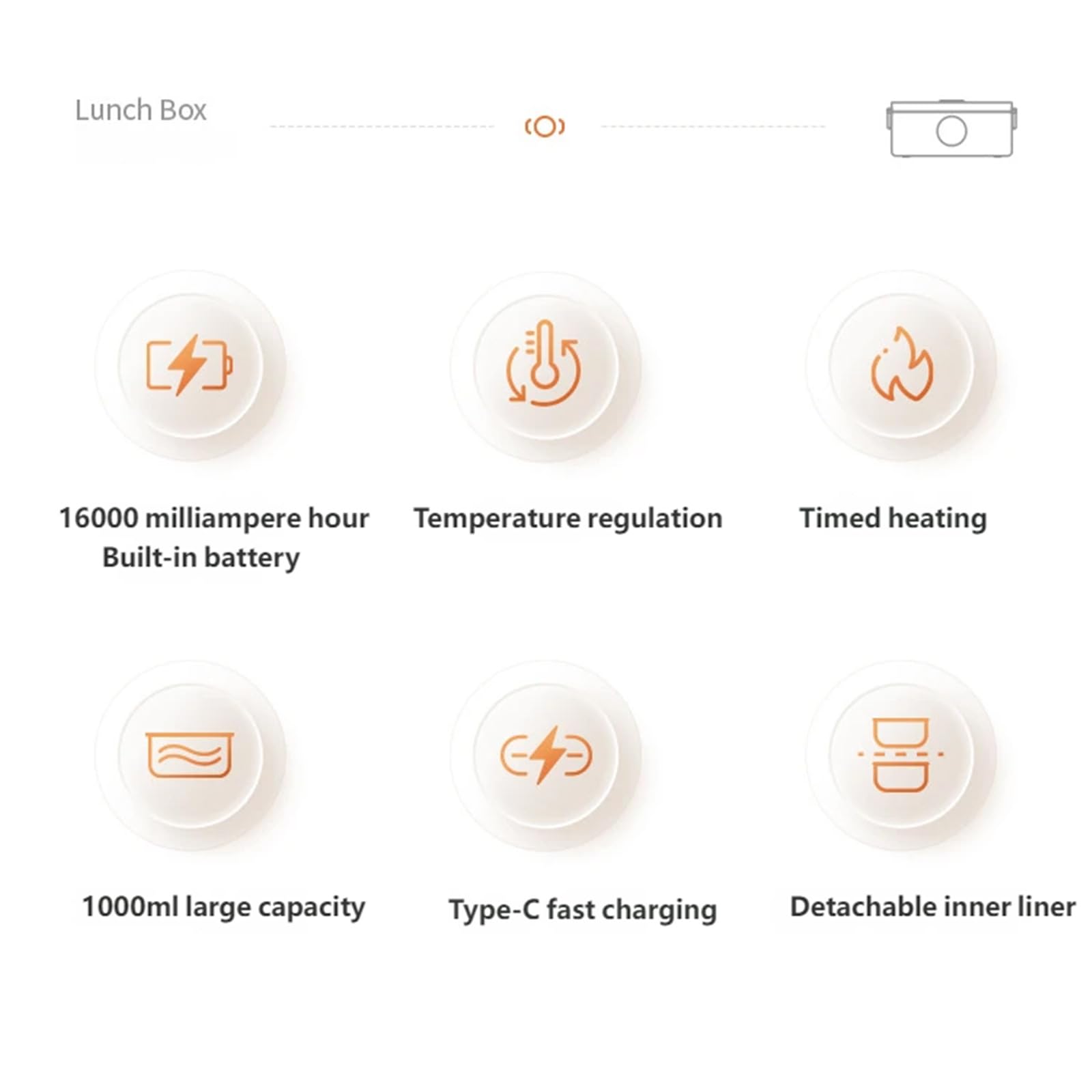 Scaldavivande elettrico di dimensioni individuali, con tecnologia di riscaldamento, contenitore per il pranzo isolato per studenti e contenitore per alimenti riscaldato professionale