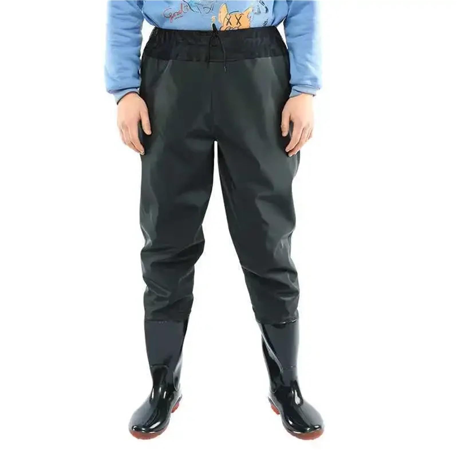 Angelhose Wathosen Herren Verschleißfeste Herren-Halbkörper-Fischhauthose, wasserdichte Angeloveralls, ultraleichte, regenfeste Wathose, verdickt