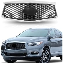 لعام 2016 2017 2018 2019 2020 إنفينيتي QX60 المصد الأمامي مصبغة علوية شواية شبكية باللونين الأسود والكروم مع خيار الكاميرا IN1200135