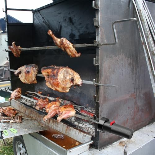 Msiud Barbecue-Roastmotor, Kunststoffgrill Elektrische Rotisserie-Motoren Batteriebetrieben Rotatormotor-HalterungszubehöR Outdoor Grillmotor Grillspieß BBQ Rotisserie Edelstahl Motor Elektrischer