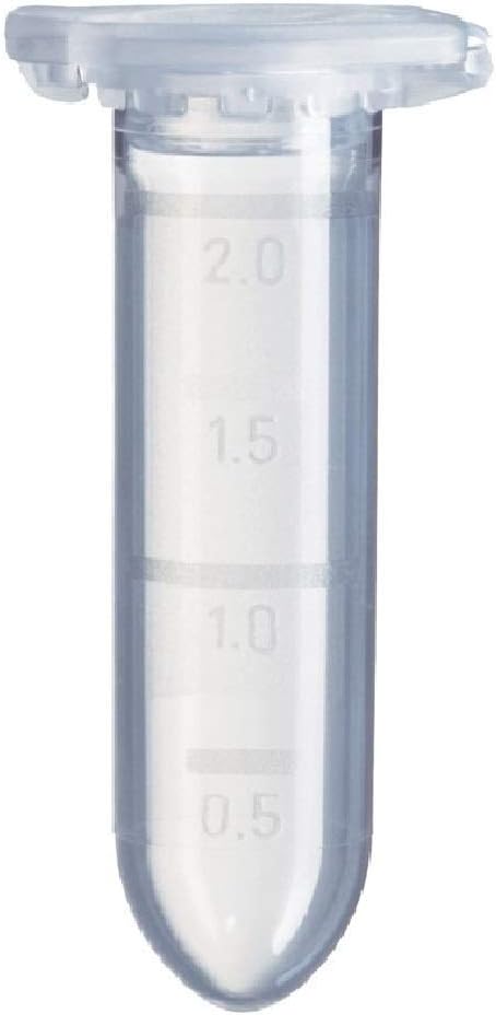 AANIJ® Micro Centri-fuge Tube Polypropylene made with Hinged Lid 2 ml Conical Bottom Graduated Pack of 100 Pieces Graduated, Leak-Proof, Autoclavable Tubes for Laboratory Use