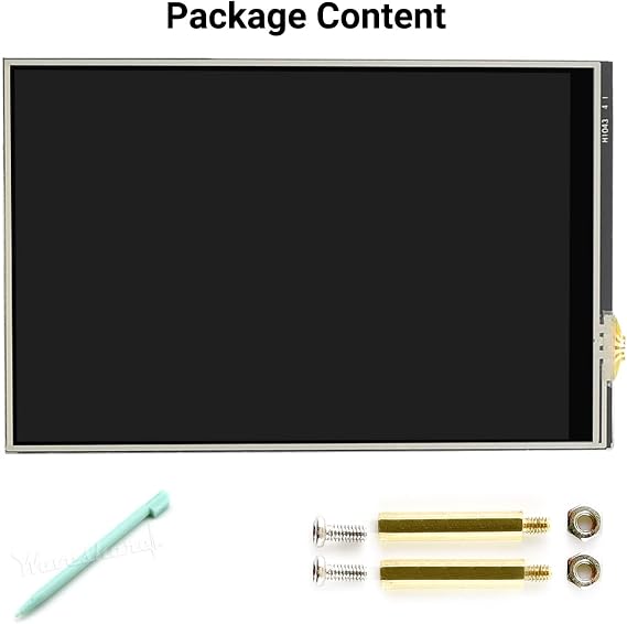 Waveshare 4inch Resistive Touch Screen TFT LCD Display 480x320 Compatible with Raspberry Pi 4B/3B+/3A+/3B/2B/1B+/1A+ Directly-Pluggable