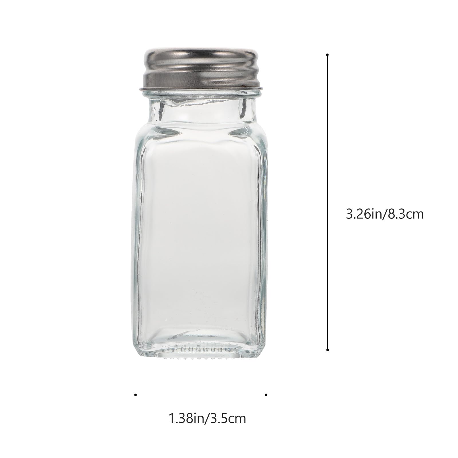 Gewürzflaschen aus Glas und Edelstahl 10 Stück und Glatter Oberfläche mit Praktischem Design zum Befüllen von Salz und Pfeffer für Küche