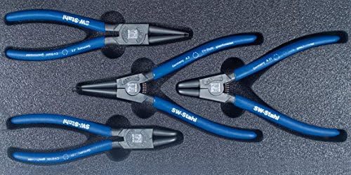 SW-Stahl Z2533-10 Circlip Pliers Set of 4 Inner and Outer