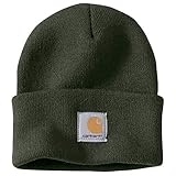 Carhartt Men's Acrylic Watch Hat A18, Dark Green, One Size