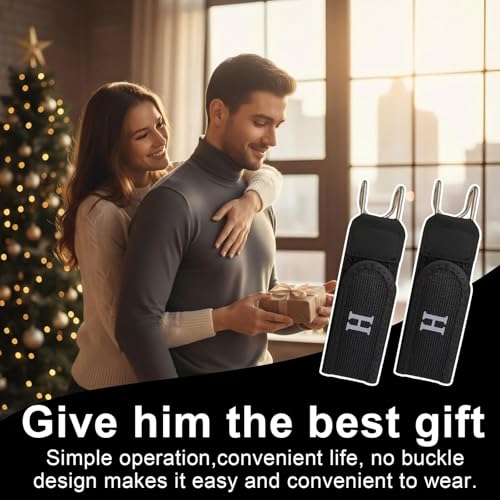 Image of 2 Pcs Buckleless Belt Hook Tactical Metal Hook Elastic Belt Unisex Buckle-Less Invisible Waist Belts for Work And Edc