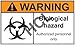 Warning Label - Biological Hazard - 3