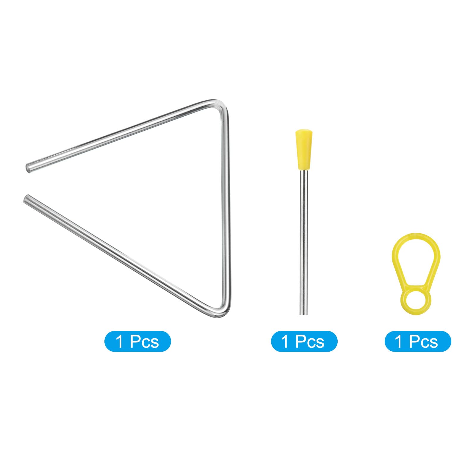 PATIKIL 7" Musical Steel Triangle Percussion, 1 Pcs Hand Percussion with Stick, Noise Makers for Drum Set Concerts, Bands - Image 3