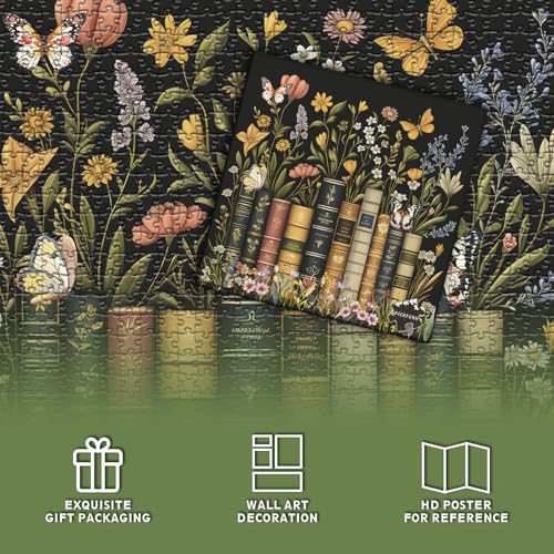 wildflowers puzzles for adults 1000 pieces pickforu wildflower pages jigsaw puzzle vintage book puzzles for book lover plant floral flowers puzzle as home decor