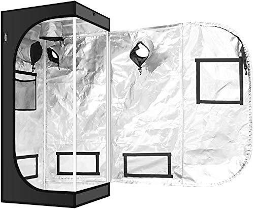 Ipower 24"X24"X55" Mylar Hydroponic Grow Tent With Observation Window And Removable Floor Tray For Plant Seedling, Propagation, Blossom, 24" X 24" X 55", Water-Resistant #TOP3