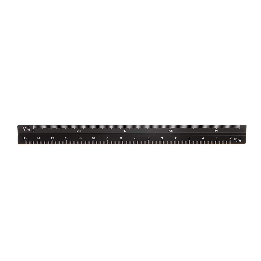 Lot de 10 règles triangulaires multifonctions en aluminium pour architecte ingénieur 15 cm